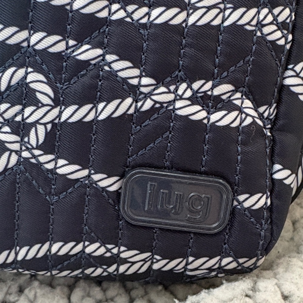 lug Nautical Quilted Crossover Preppy quilted purse with 3 Zip Around Zippers - Picture 2 of 7